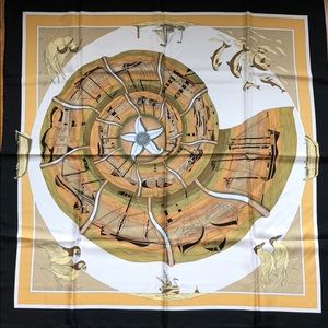 Hermès Compagnons de Mer Scarf